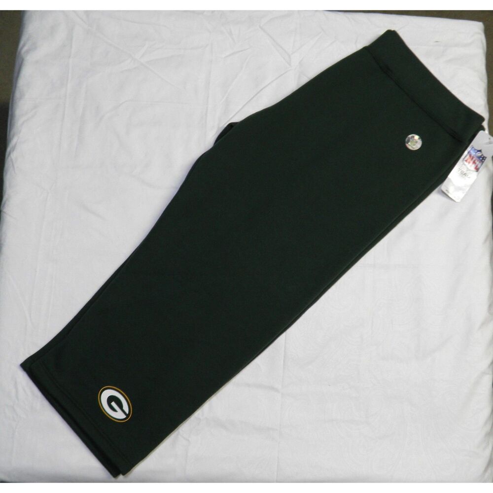 Green Bay Packers Green NFL Team Apparel Sweatpants Carpi Lenght Womens Size L